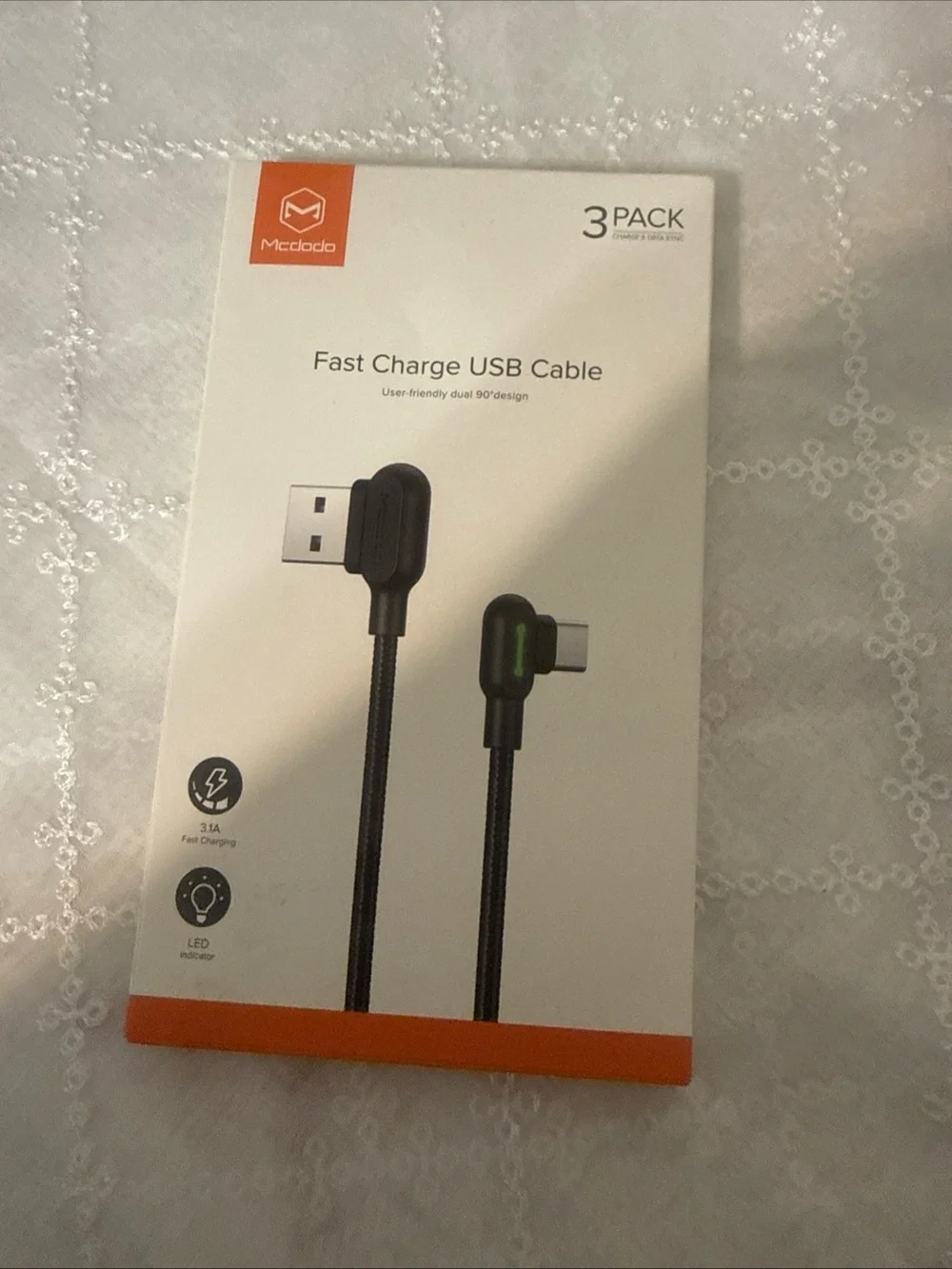 Mcdodo Black Fast Charge USB Cable 3-Pack